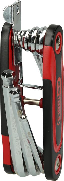 Image du produit KS Tools Clé coudée dans un support pliable, six pans creux à tête sphérique, 8 éléments.
