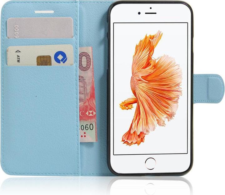 Image du produit Cover-Discount iPhone 8 / 7 - étui en cuir Etui cartes compartiments bleu clair (Apple iPhone 7, Apple iPhone 8)