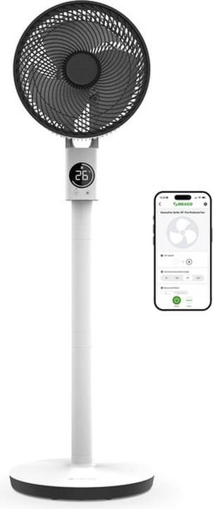 Meaco MeacoFan Sefte 10" Pro Standventilator (WiFi-fähig, Akku ink