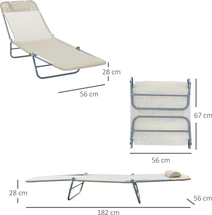 Immagine prodotto Outsunny Lettino da giardino (182 cm)