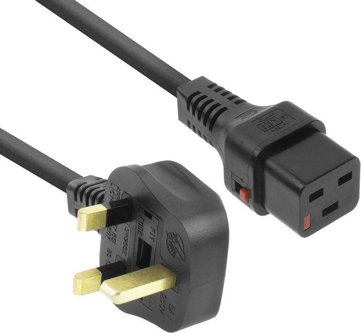 Iec Lock Câble de connexion 230V UK mâle - C19 verrouillable 2.00 m (2 m)