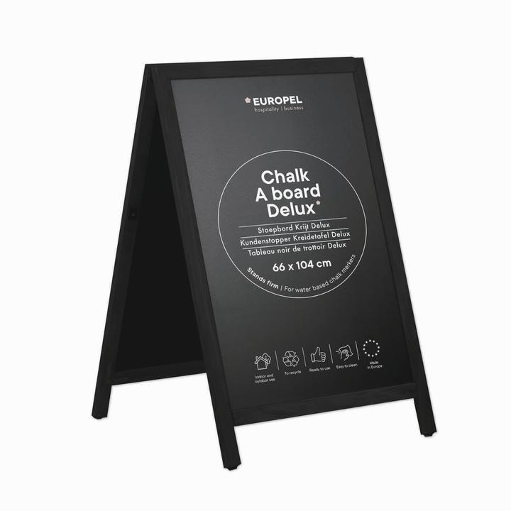 Image du produit Europel Panneau de trottoir DELUXE, 660 x 1.040 mm, noir (Tableau d'affichage, 66 x 104 cm)