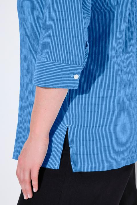 Immagine prodotto Ulla Popken Camicia a righe con crespatura a bolle e maniche a 3/4 (68)