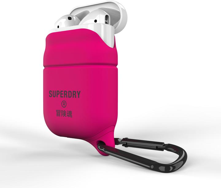 Produktbild Superdry Wasserdichte Schutzhülle für AirPods 1/2 in Pink (Kopfhörer Tasche)