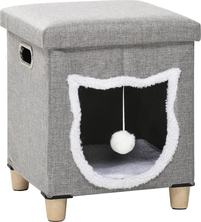 PawHut Katzenhaus mit Kissen und Spielball (Katze)