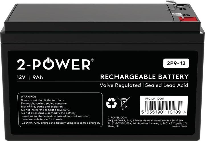 Produktbild 2-Power 12V 9Ah VRLA Battery