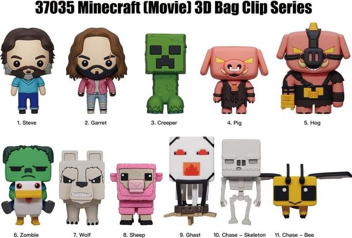 Actual product image Monogram Minecraft 3D PVC-Taschenanhänger Serie 1 Display (24)