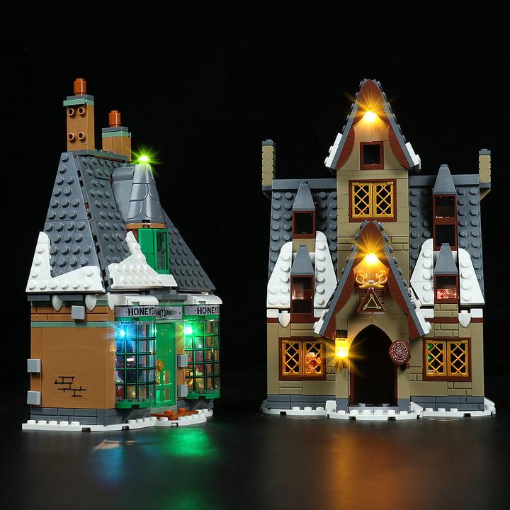Actual product image BrickBling LED light set for LEGO Harry Potter: Visit to Hogsmeade (76388)