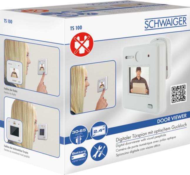 Produktbild Schwaiger TS100 532 0.3MP 2.4" Weiss Video-Zugangssystem (480 x 234 Pixel)