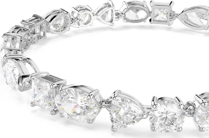 Immagine prodotto Swarovski Mesmera Armband Verschiedene Schliffe Weiss Rhodiniert (20.50 cm, Metallo Swarovski)