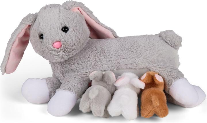 Image du produit Mamanimals Jouet en peluche Maman Lapin & Bébés (18 cm)