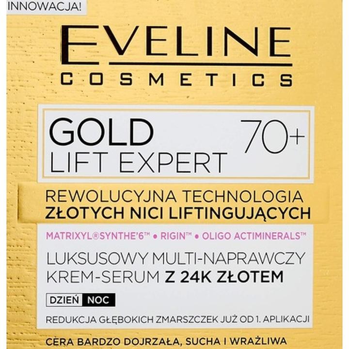 Immagine prodotto Eveline Gold Lift Expert 70+ Siero Crema Multi Riparatore Giorno e Notte 50ml (50 ml)