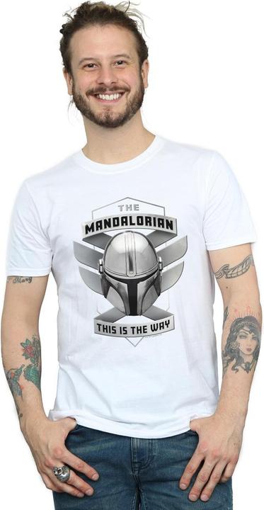 Actual product image Star Wars Mens The Mandalorian This Is The Way Mando T-Shirt (M)