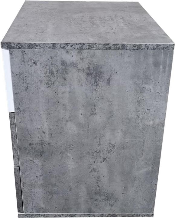 Produktbild HTI-Living Nachtkommode 3 Schubladen Nina Beton Weiss 2er-Set (45 x 38 x 53 cm)