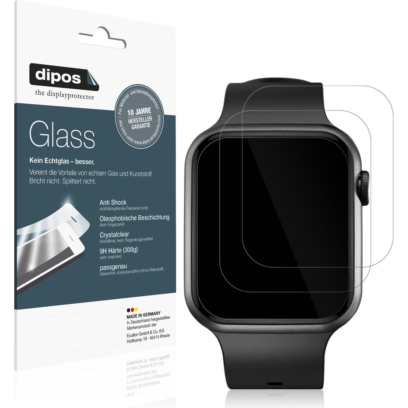 Dipos Displayschutz Anti-Shock, Smartwatch Schutzfolie, Transparent