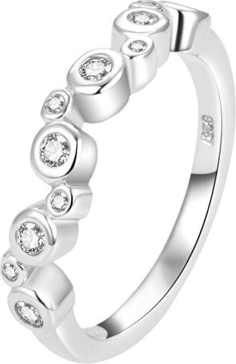 Produktbild Beneto Modern silver ring with zircons AGG388 - Circuit: 58 mm (58, 925 Silber)