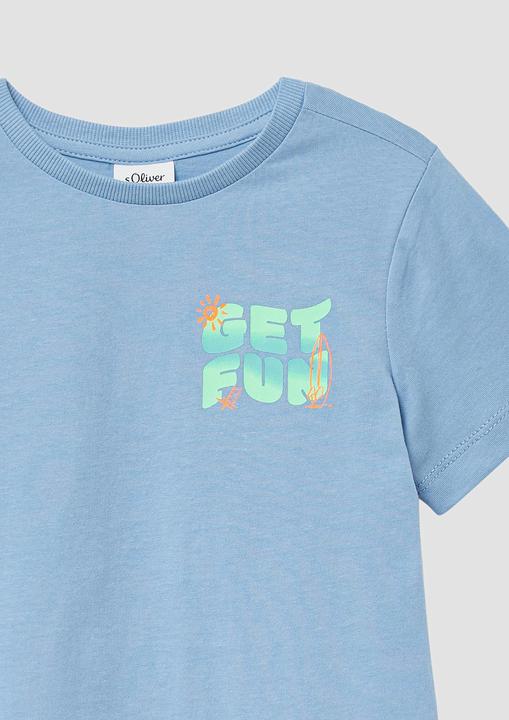 Produktbild S.Oliver T-Shirt Baumwoll-T-Shirt mit Front- und Rückenprint (140)
