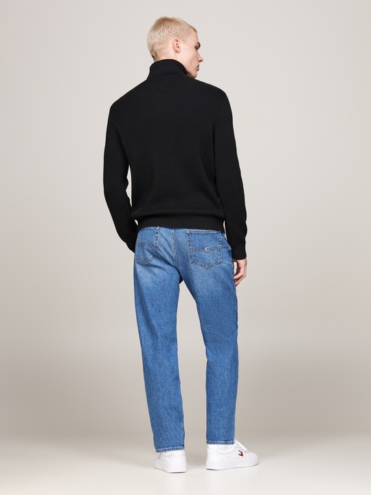 Produktbild Tommy Hilfiger Tommy Jeans Slim Fit Coltrui met wol - Zwart - Maat L (L)