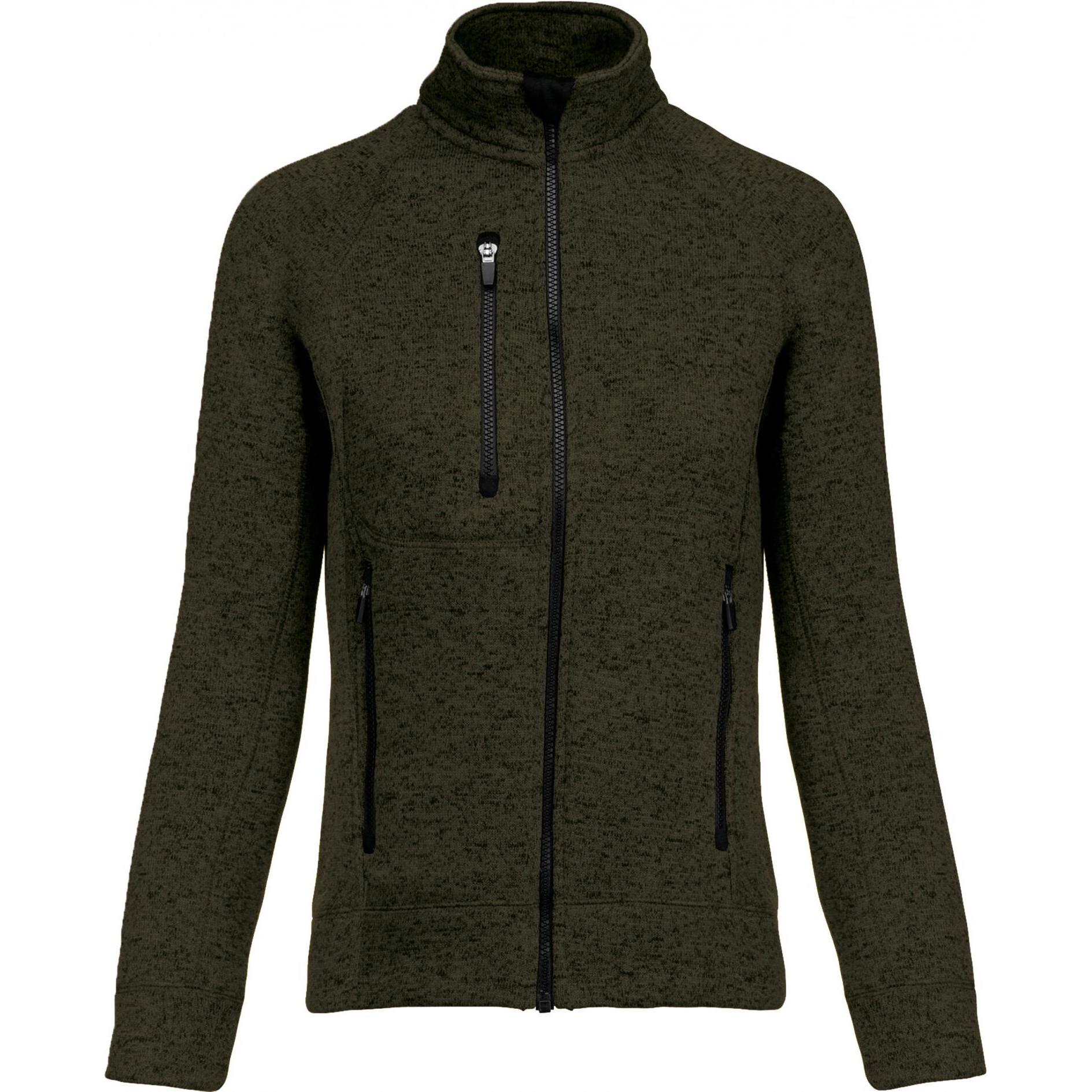 Kariban, Damen, Jacke, Jacke mit Reissverschluss, meliert, Frau (XS), Blau, XS