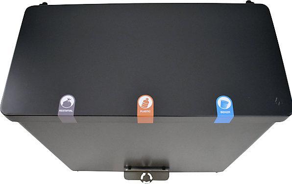 Immagine prodotto ReinigungsBerater Sistema di separazione dei rifiuti RecycloKick 3 Separatore di rifiuti 3 x 34 L in grafite con tre (102 l)