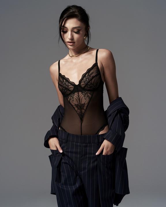 Produktbild Obsessive Exquisite Perisia Schrittloser Body Schwarz (XS)