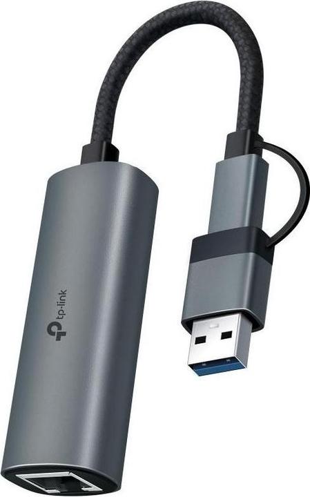 Produktbild TP-Link USB-C auf RJ45 Gigabit Ethernet Netzwerkadapter, Aluminium, Plug & Play (USB 3.0, USB-C, RJ45 Gigabit Ethernet (1x))