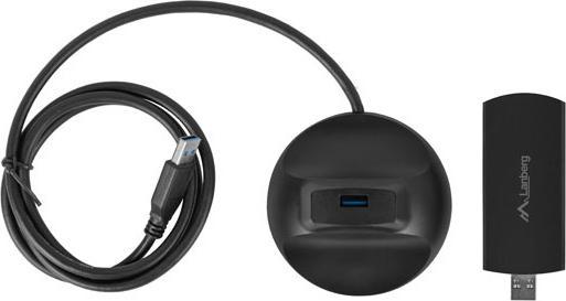 Actual product image Lanberg BEZPRZEWODOWA KARTA SIECIOWA WIFI NC-3000-WI USB 3.0 AX3000 TRI-BAND 2 WEWNĘTRZNE ANTENY
