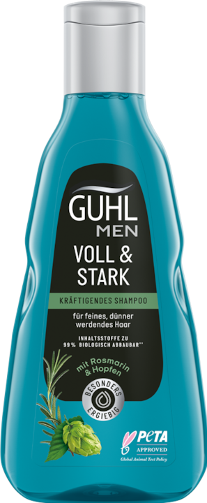 Produktbild Guhl Men Voll & Stark Shampoo kräftigend (250 ml, Flüssiges Shampoo)