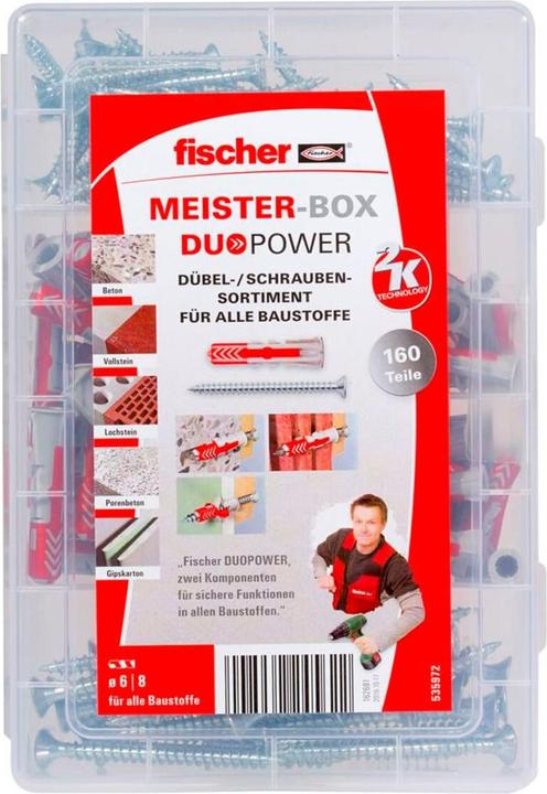 Actual product image Fischer Meister-Box DUOPOWER with screws 50x6/.5x40 30x8/5x60 (160 pcs.)