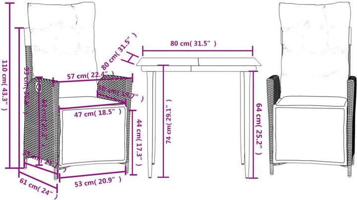 Produktbild vidaXL Garten Essgruppe