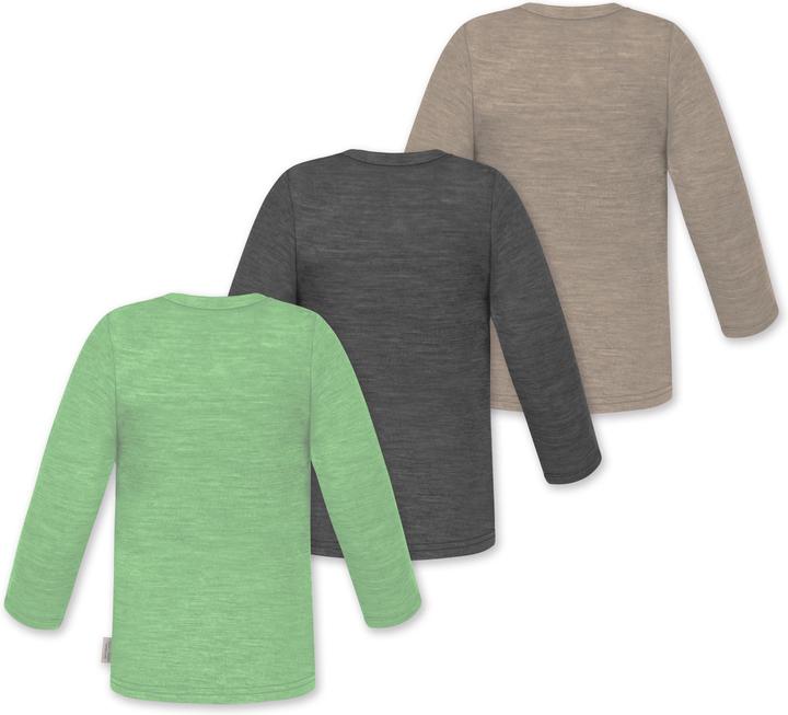 Image du produit Normani Lot de 3 manches longues bébé mérinos "Taupo" - 9475 (86)