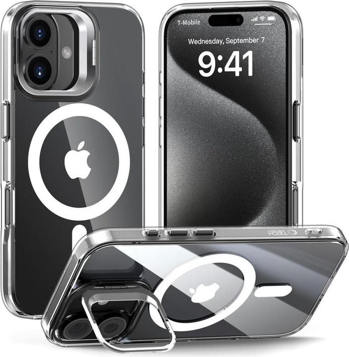 Produktbild Tech-Protect MagStand MagSafe iPhone 16 Case - Clear (Apple iPhone 16)