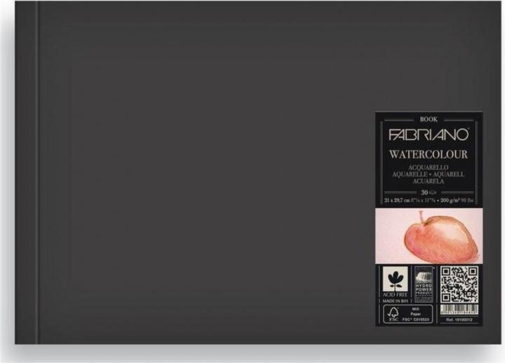 Actual product image Fabriano Watercolour pad book A4, 30 sheets (A4, Hardcover)