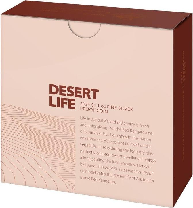Actual product image Royal Australian Mint Silber Känguru - Desert Life 1 oz PP - RAM 2024 (999, 2024)