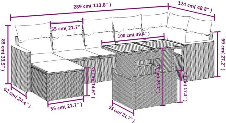 Produktbild vidaXL Garten Sofagarnitur
