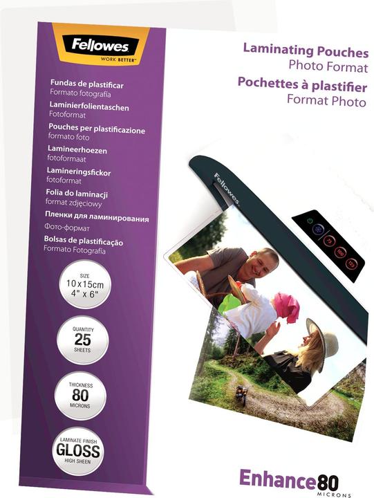 Produktbild Fellowes Enhance 80 (10 x 15 cm, 25 Stk., 80 µm)