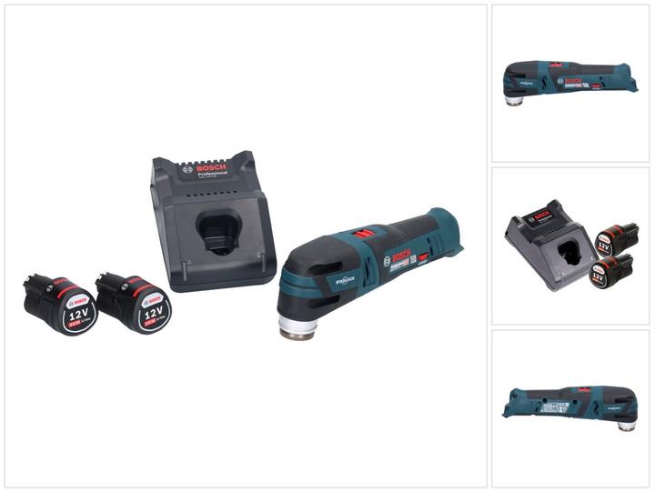 Bosch Professional GOP 12V-28 Professionele Accu Multi-Cutter Starlock Brushless + 2x Accu 2.0 Ah + Lader
