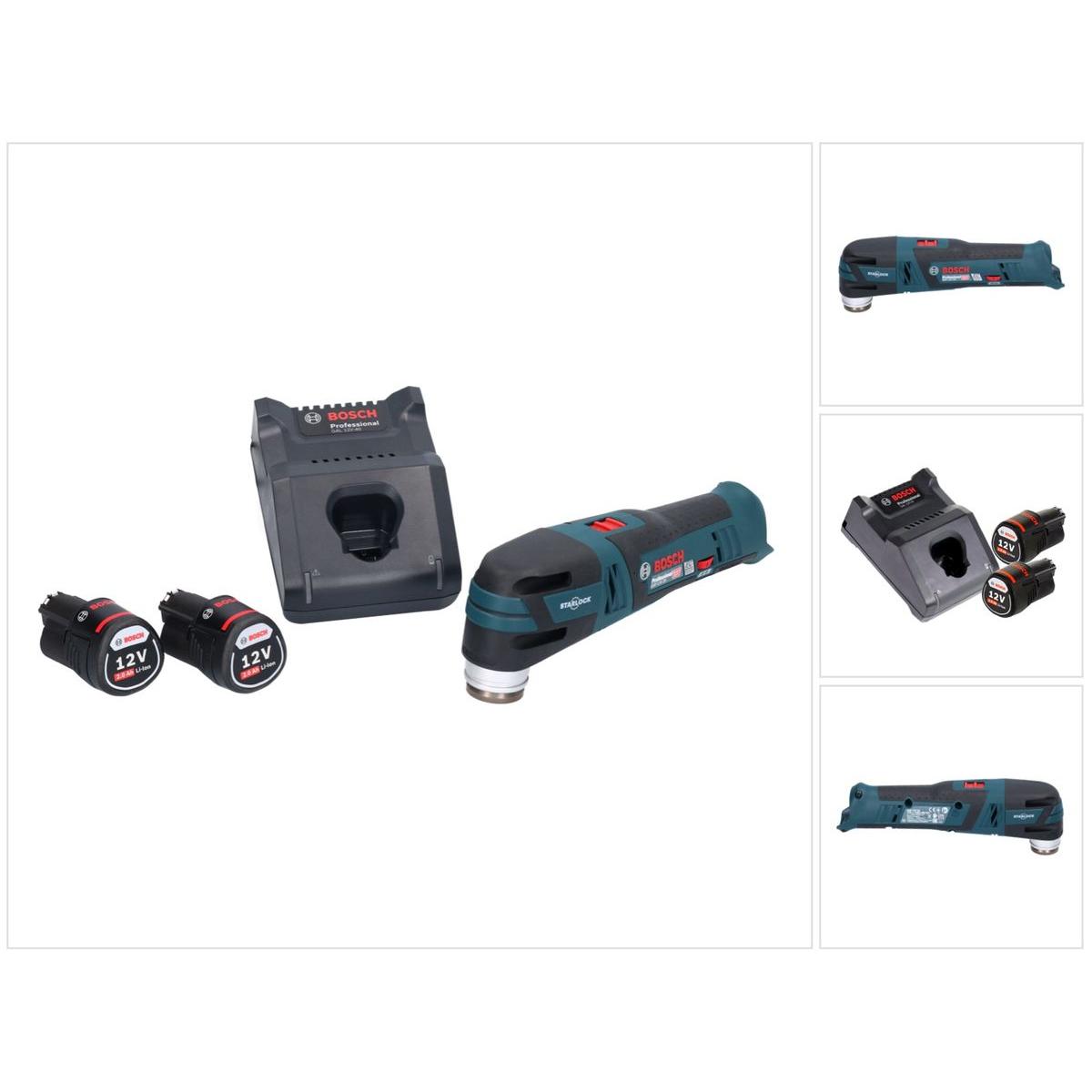 Bosch Professional, Multifunktionswerkzeug, Bosch GOP 12V-28 Professional Akku Multi Cutter Starlock Brushless + 2x Akku...