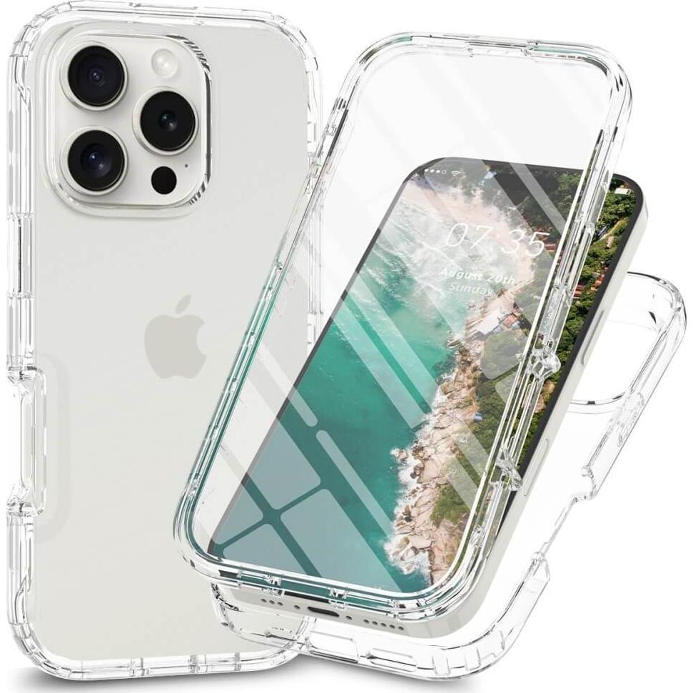 Cover-Discount iPhone 16 Pro - Full Protection Schutzhülle (Apple iPhone 16 Pro), Smartphone Hülle, Transparent