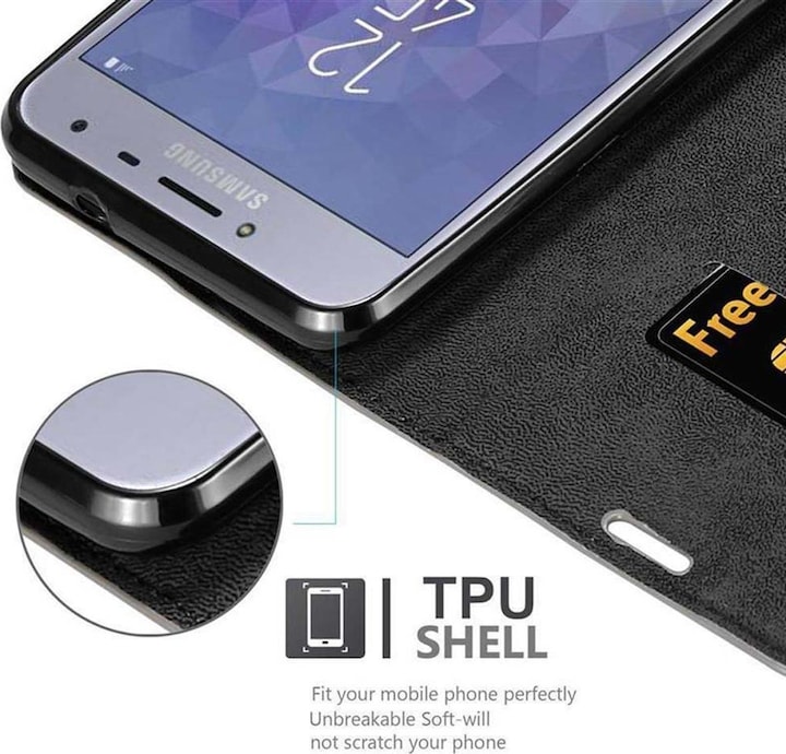 Actual product image Cadorabo Book Invisible Magnet Cover (Samsung Galaxy J4 (2018))