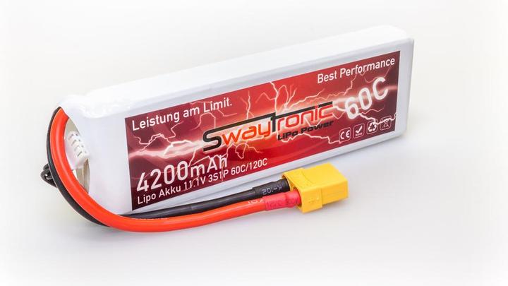 Actual product image Swaytronic 3S 11.1V 4200mAh 60C/120C XT90 (11.10 V, 4200 mAh)