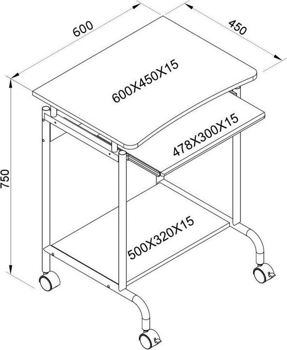 Actual product image Techly Compact (60 x 45 x 80 cm)