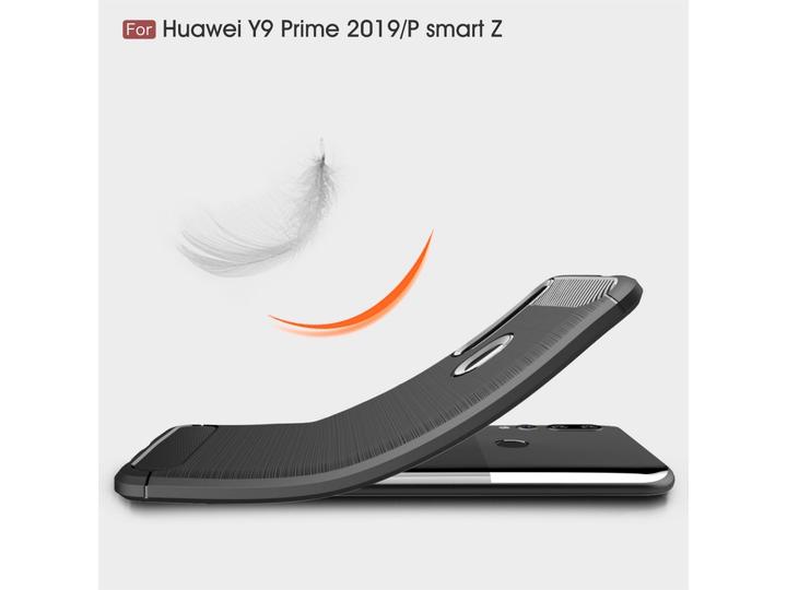Actual product image Screenguard Huawei P Smart Z Cover Carbon Brushed Soft TPU (Huawei P Smart Z)