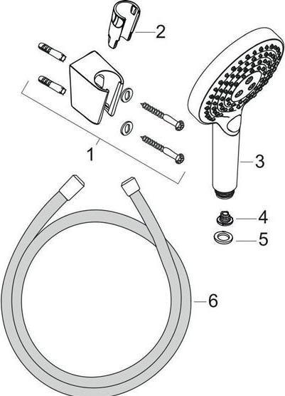 Productafbeelding hansgrohe HG doucheset RAINDANCE SELECT S 120 3j Poederregenset 1250mm chroom (3 Typen balken, 11 l/min)