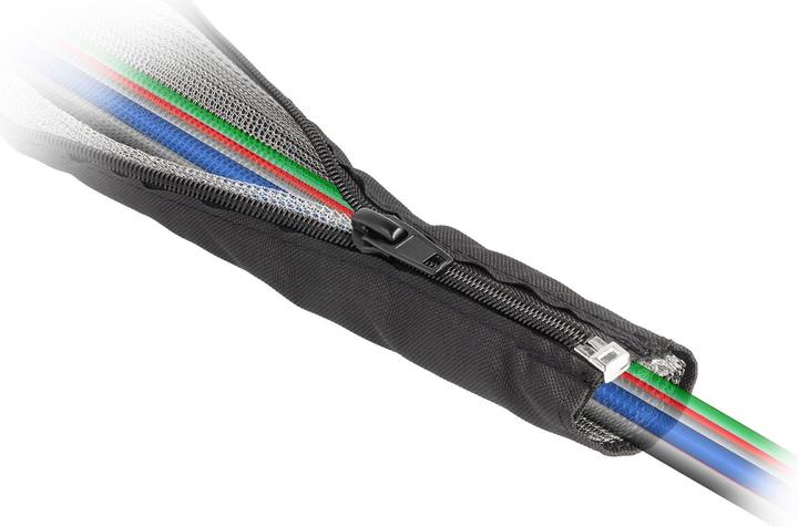 Image du produit Delock Gaine tressée CEM avec fermeture éclair résistante à la chaleur 1 m x 50 mm noir (Gaines pour câbles, 100 cm)