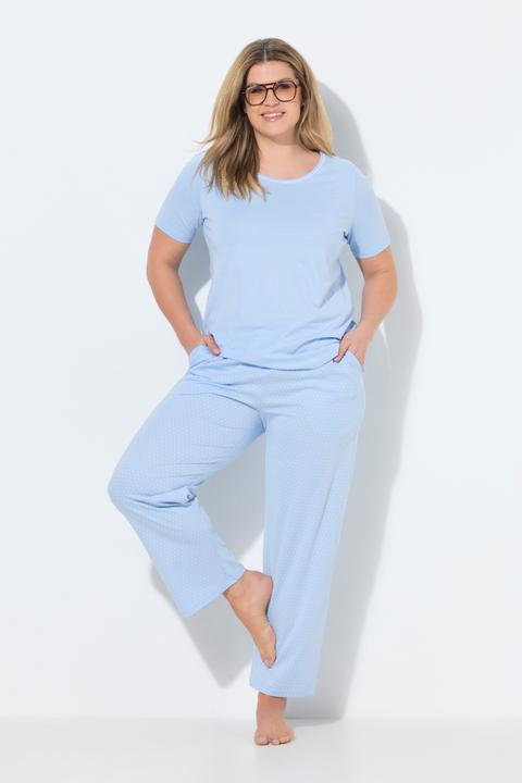 Produktbild Ulla Popken Pyjama, Punkte, Rundhalsausschnitt, Halbarm (62)