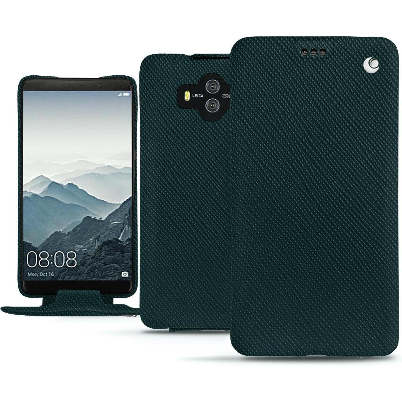 Noreve Lederschutzhülle vertikal (Huawei Mate 10), Smartphone Hülle, Grün