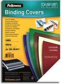 Actual product image Fellowes Delta cover sheet with leather structure