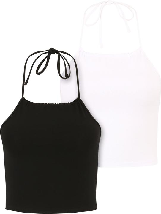 Urban Classics Top cropped halter da donna 2-Pack