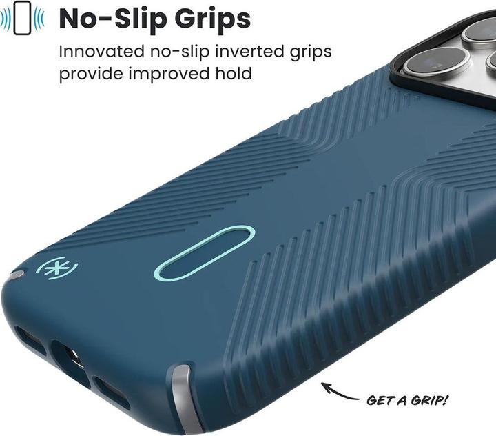 Actual product image speck Presidio2 Grip + ClickLock Apple iPhone 17 Pro Blue - with Microban (Apple iPhone 17 Pro)